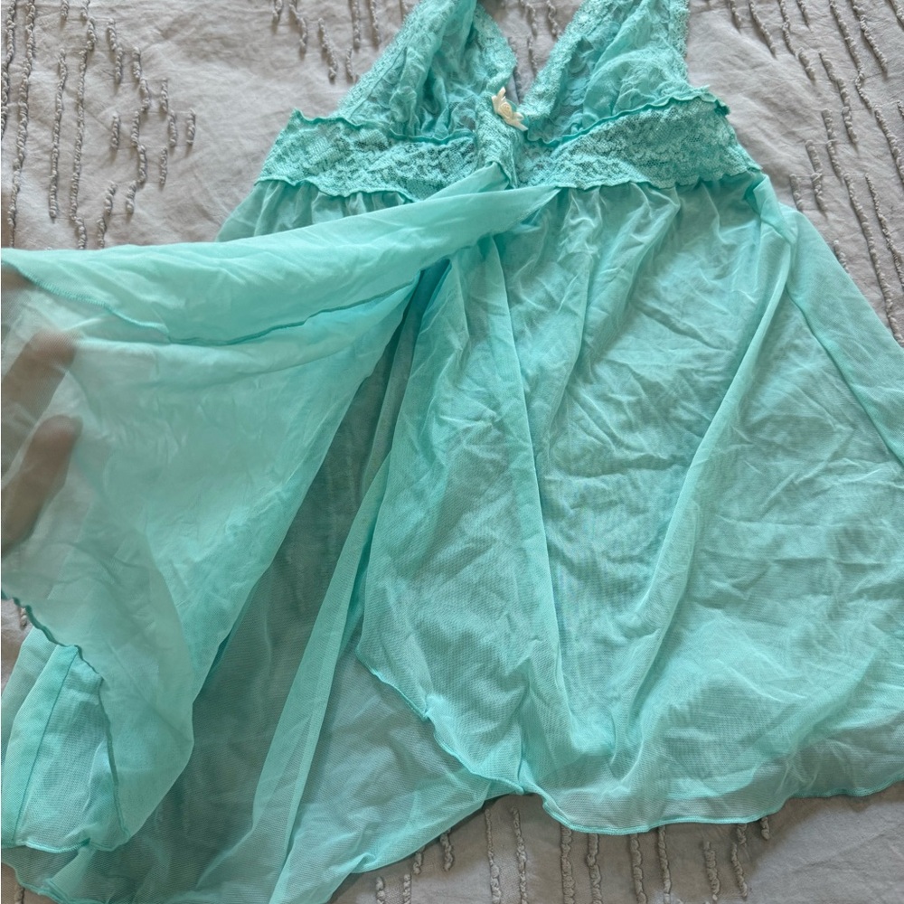 Victoria’s Secret “the Lacie”Elegant Lace Halter Babydoll Chemise Size Small EUC - Picture 9 of 14
